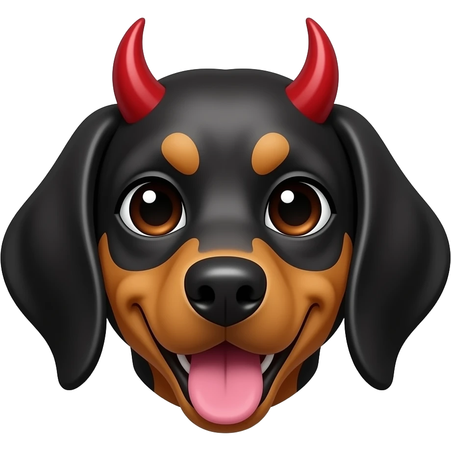 Make her a devil dog emoji