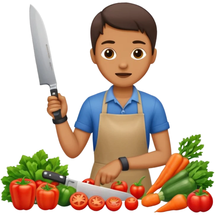 knife chopping vegetables emoji