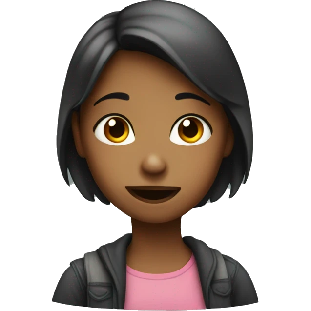 A girl saying no no emoji
