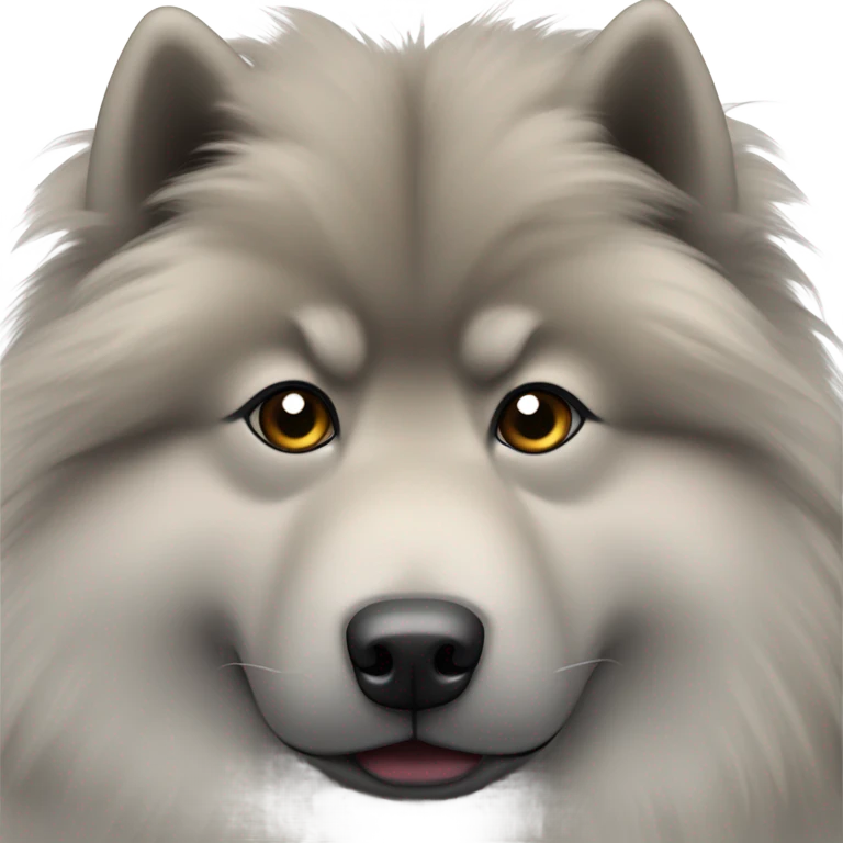 Grey Eurasier dog emoji