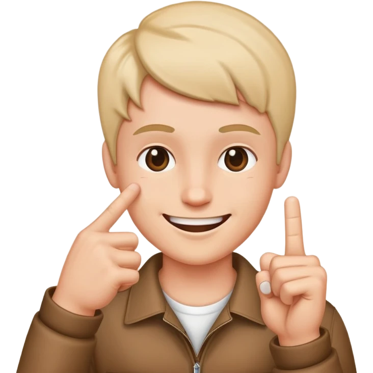 Crashing out face with finger guns to head emoji