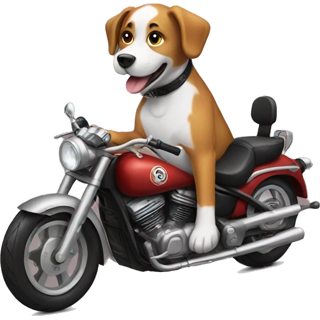 Dog on a motorcycle  emoji