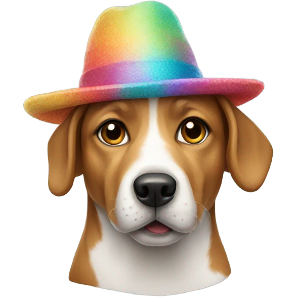 Dog wearing hat emoji