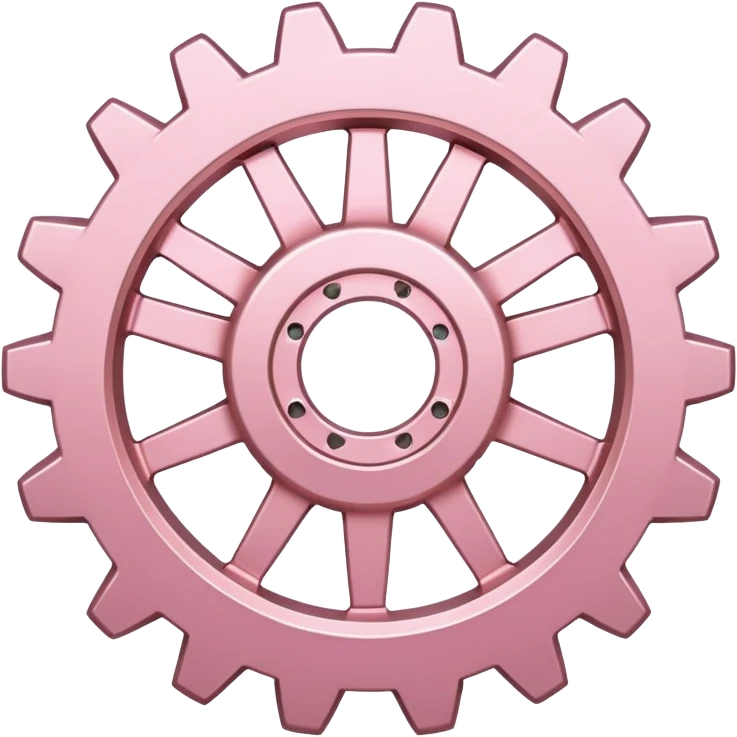 Light pink gear emoji