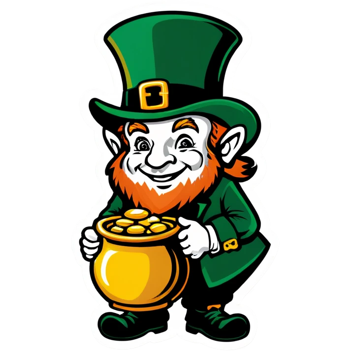 Leprechaun with pot of gold emoji