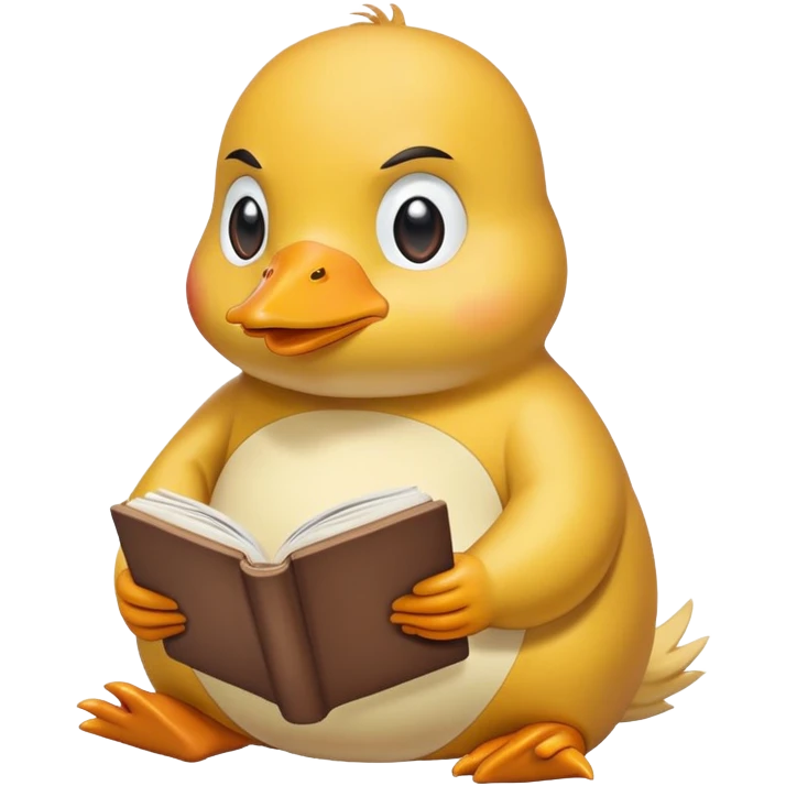 psyduck reading a book emoji
