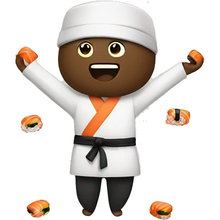 Sushi dance emoji