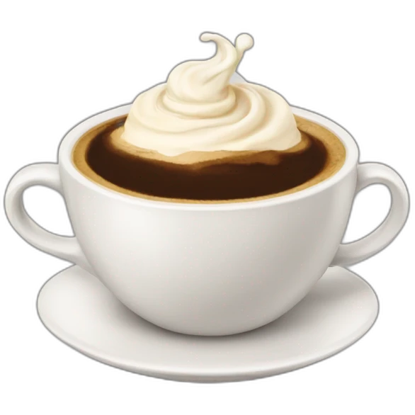 Coffee with cream emoji