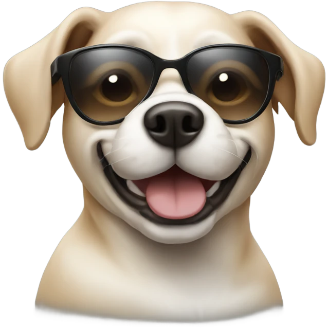 Dog with sunglasses emoji