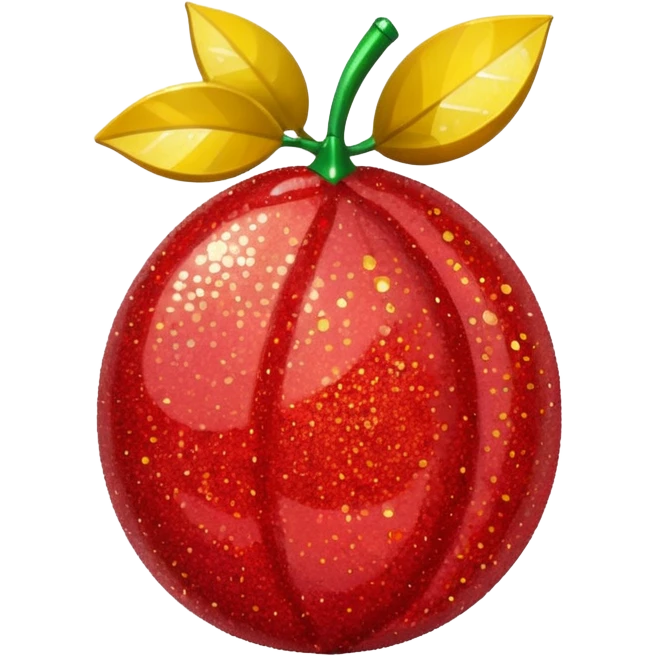red glitter lemon emoji