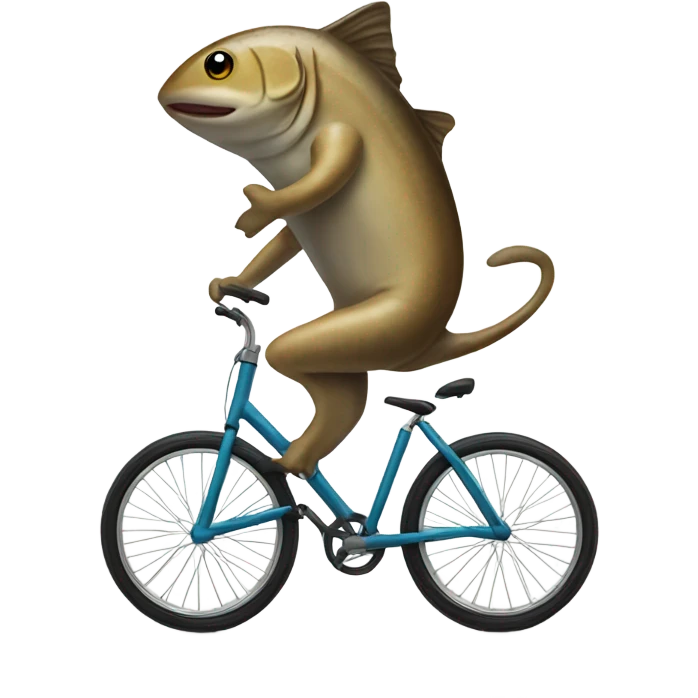 Catfish riding a unicycle  emoji