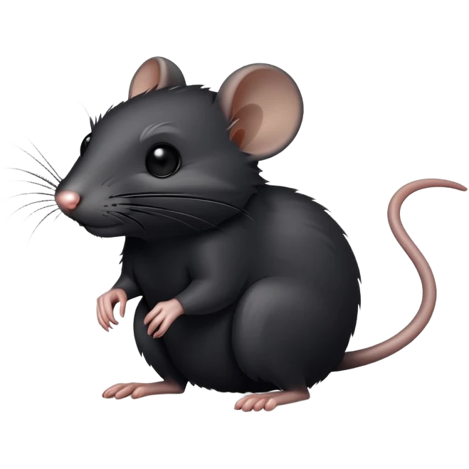 Black rat Feeling hot emoji