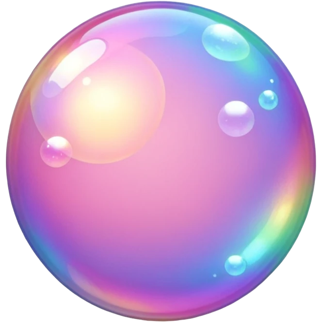 pink sparkling shiny bubble emoji