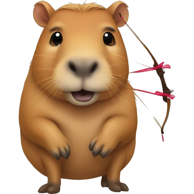 capybara with a bow emoji