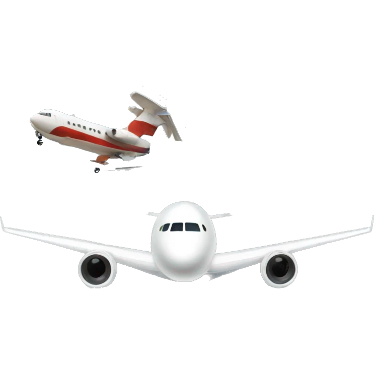plane next to two skyscrapers emoji