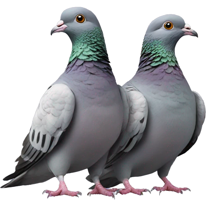 2 pigeons behind each other  emoji