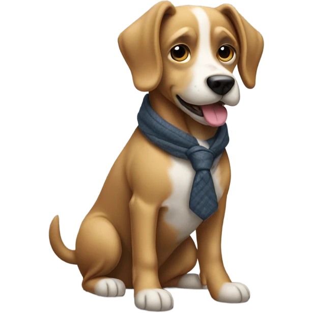 English dog with clothes  emoji