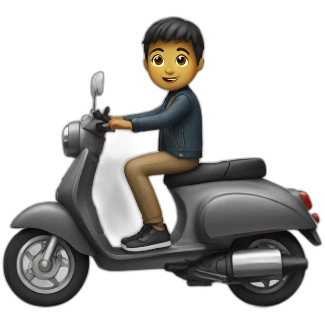 Boy on scooter  emoji