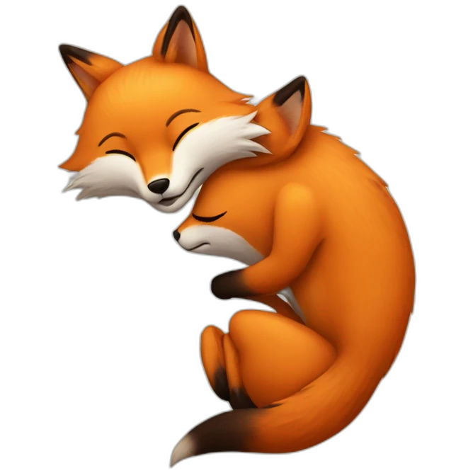 Fox hugs bug  emoji
