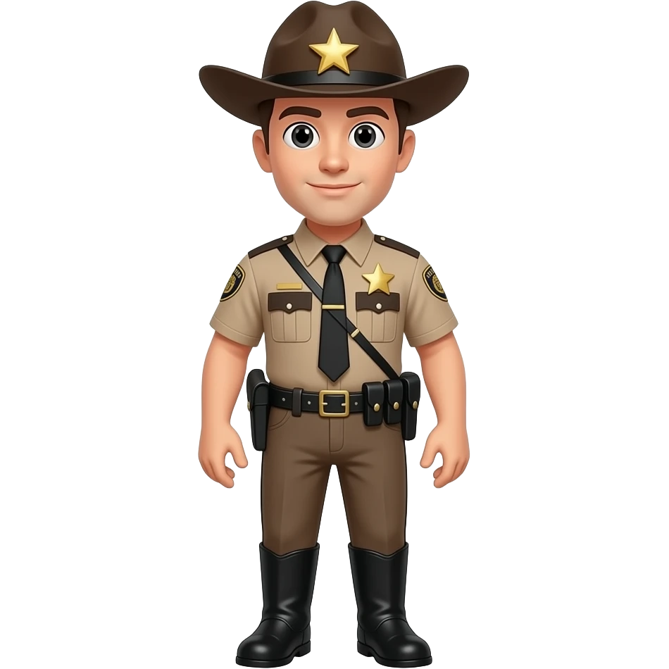 sheriff police full body with normal cap emoji