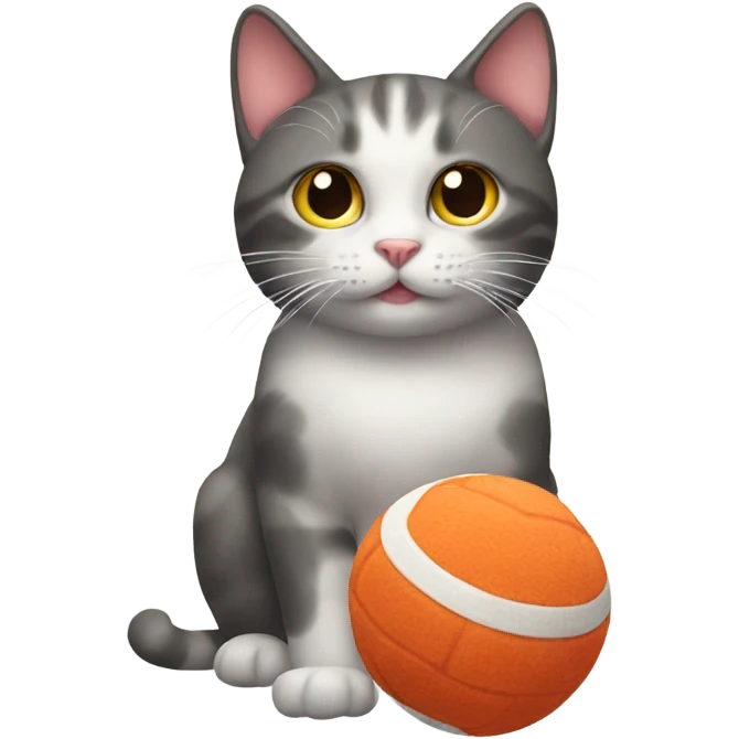 Cat and toy emoji
