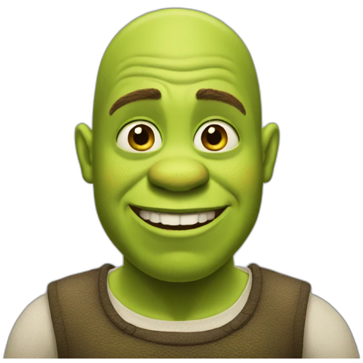Shrek no hair emoji