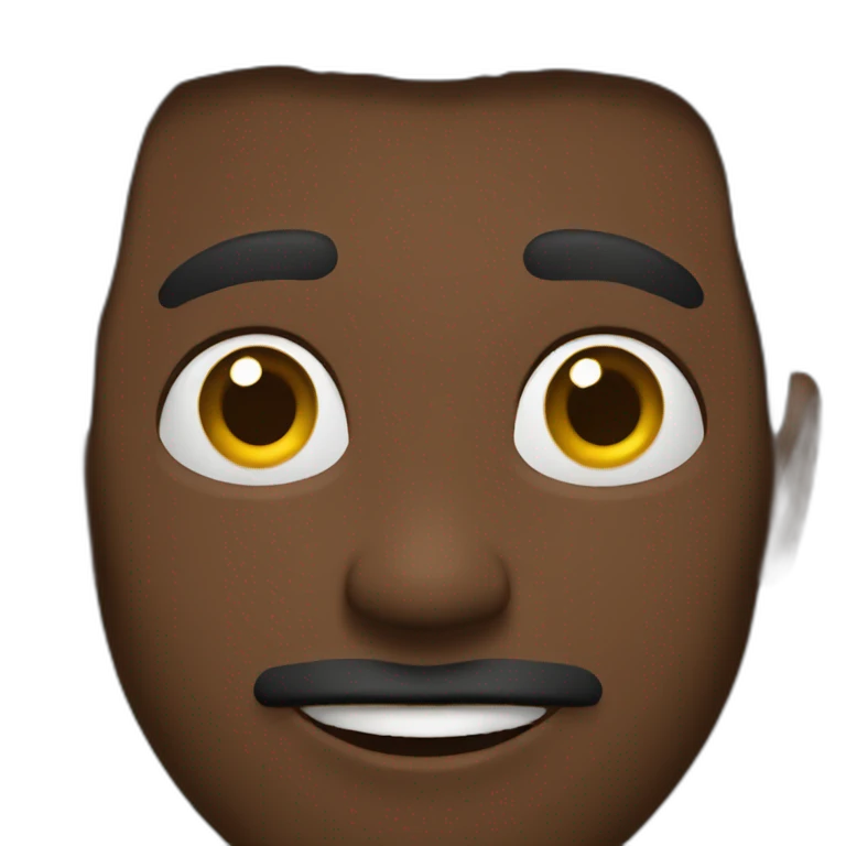 Pelo negro hombre emoji