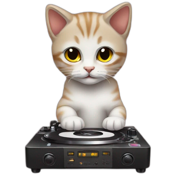Kitten dj emoji