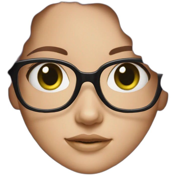 white-girl-purple-wavy-hair-green-eyes-square-glasses emoji