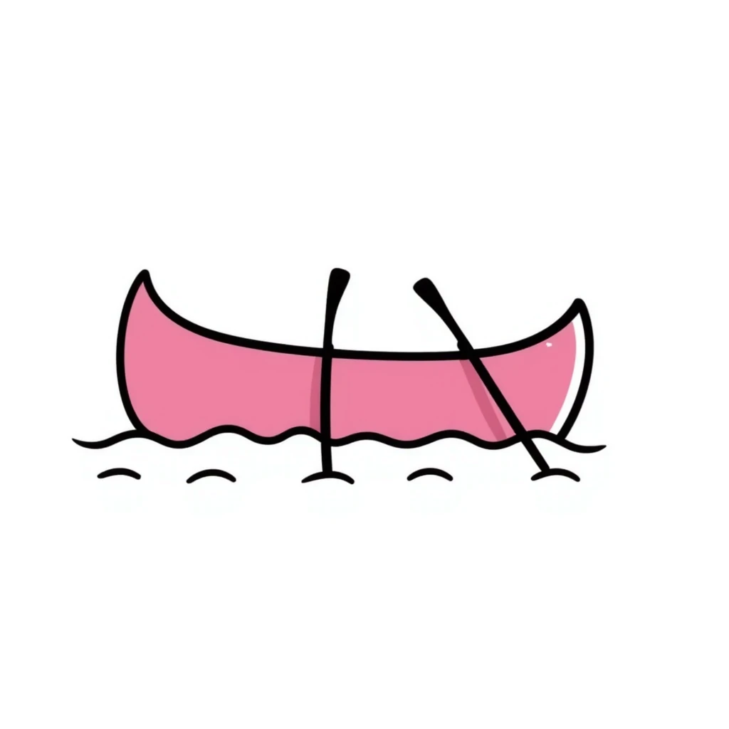 pink rowing boat emoji