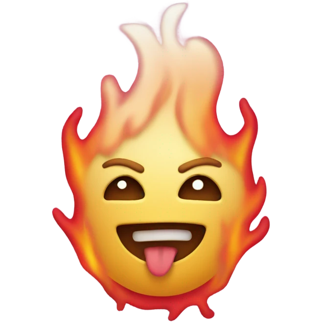 Lovey emoji with heart eyes and flames around it  emoji