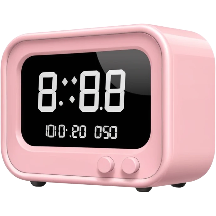 Please make me an alarm clock that will show six o'clock in the morning and make it in the style of ios 18.1 and aesthetic and the color is light pink  digital emoji