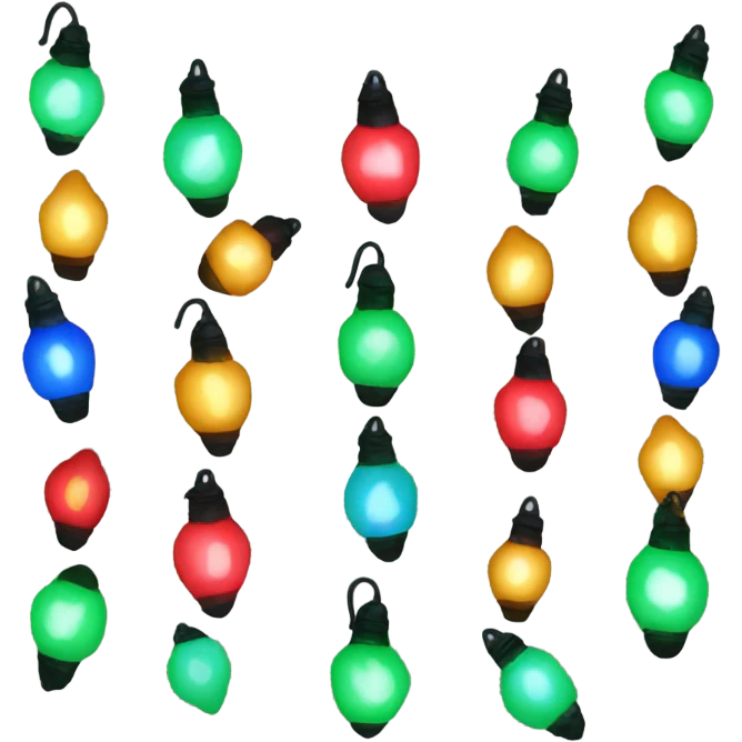 Christmas lights emoji