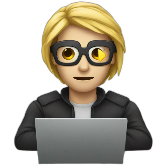 hacker is typing emoji