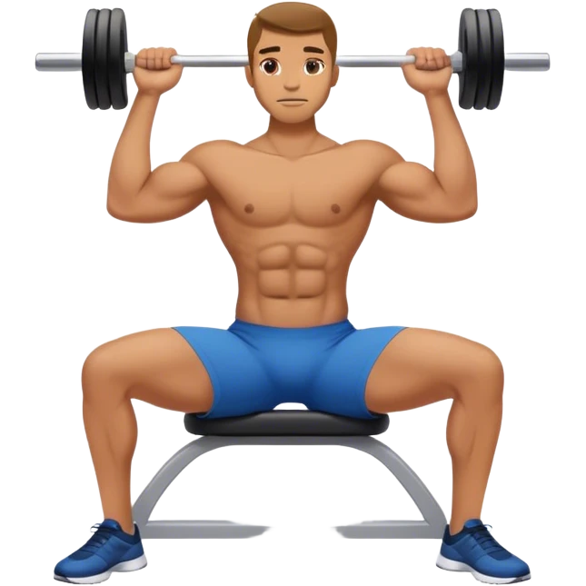 side-view man weighted glute-bridges emoji