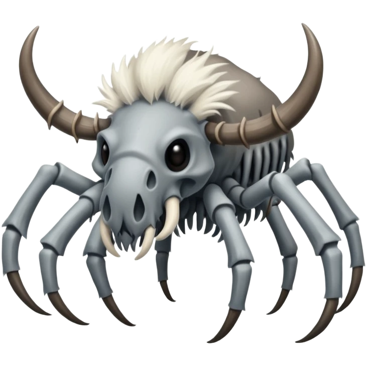 🥶+☠️+🐗+🦣+🕷 into a creepy living creature emoji