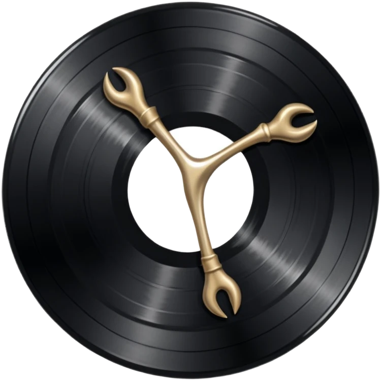 A vynil of Conan Gray's wishbone emoji