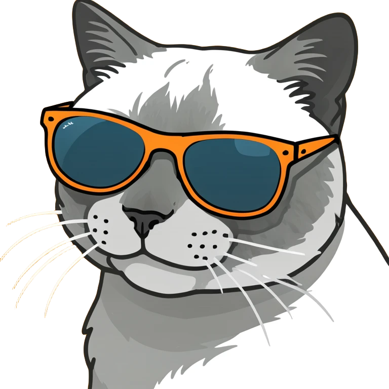 Cat with sunglasses emoji
