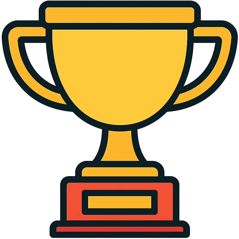 simple and bold trophy color icon emoji