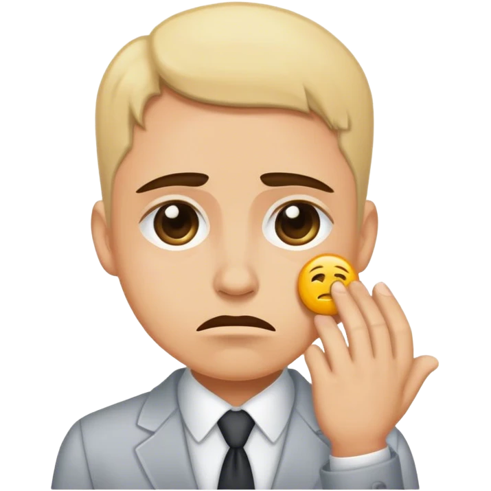 weepy salesperson emoji
