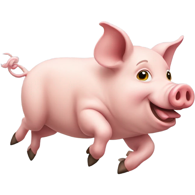 Pig flying  emoji