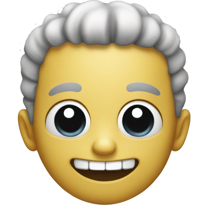 Creepy smile emoji