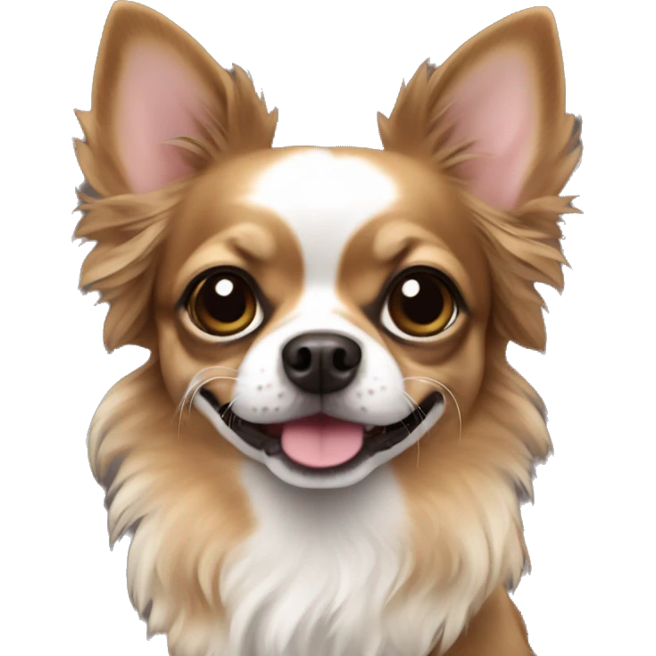 Brindle fluffy chihuahua  emoji