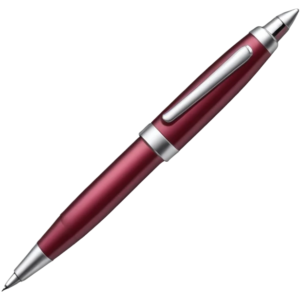 A maroon pen emoji