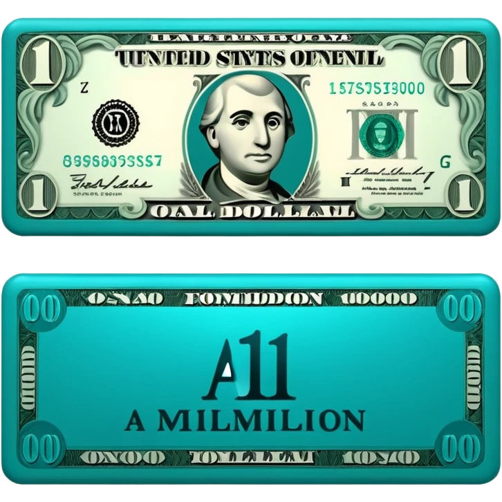 Teal $1 million emoji