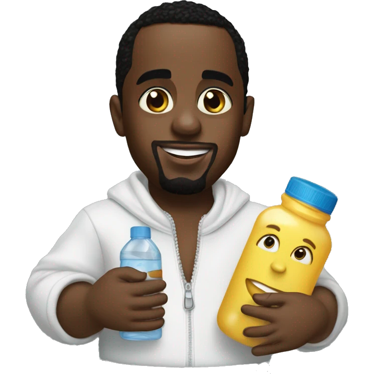 P.diddy holding a baby oil bottle  emoji