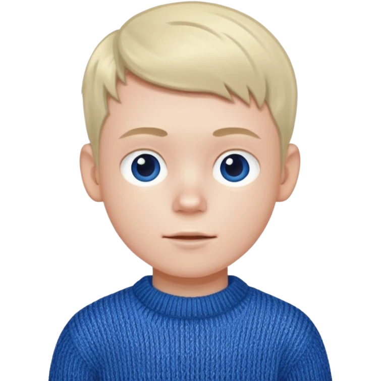 Young boy shimmering in the cold wearing sweater emoji