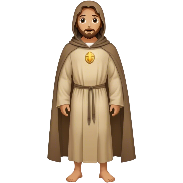 jesus christ in a cloak and hoodie fullbody emoji