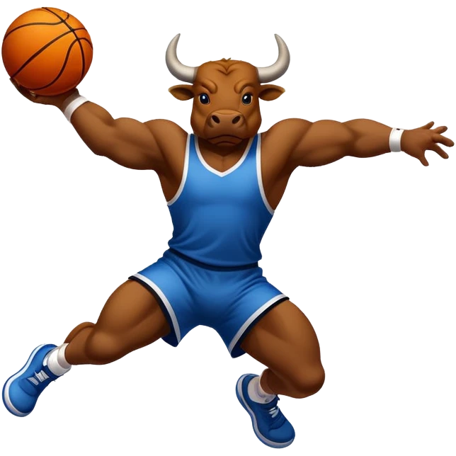 Bull playing basketball emoji