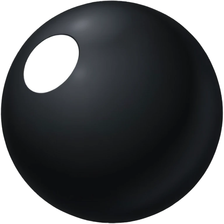 Black Ball with MB written on in the middle of it. Nothing else no holes or anything. emoji